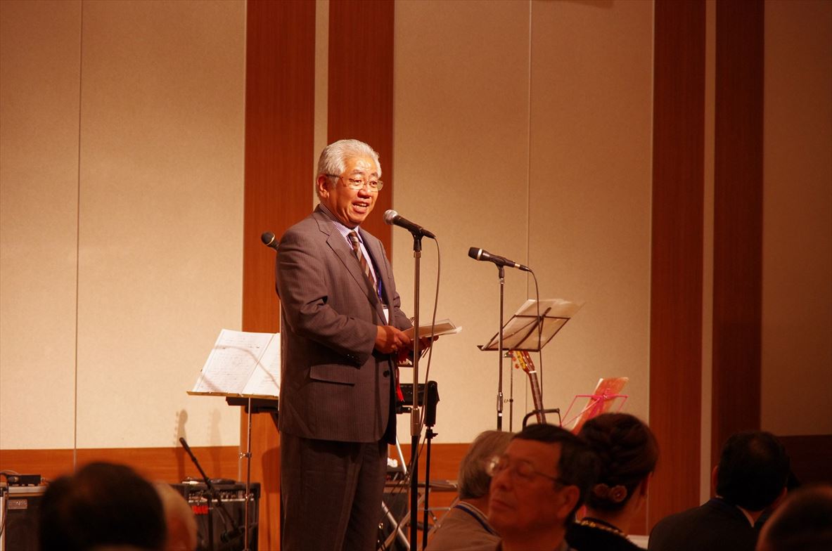 懇親会　岡田東高校長挨拶